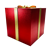 Red Gift Box with Gold Bow