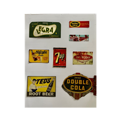 Set of Vintage Metal Soda Signs