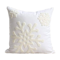 Snowflake Cotton Linen Pillow
