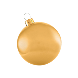 Holly Jolly Oversized Ornament - Gold