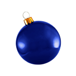 Holly Jolly Oversized Ornament - Dark Blue