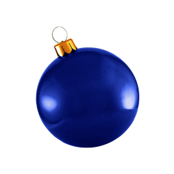 Holly Jolly Oversized Ornament - Dark Blue