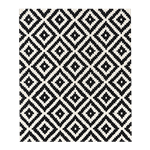 Black and Cream Diamond Rug 9' x 12'