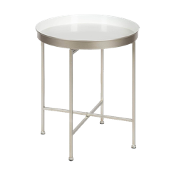 White Tray End Table
