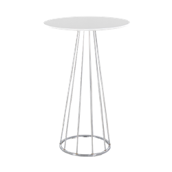Silver and White Highboy Table