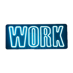Work - Blue LED Neon