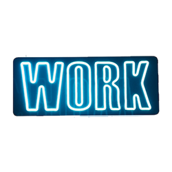 Work - Blue LED Neon