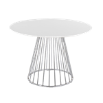 Silver and White Bistro Table