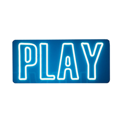 Play - Blue LED Neon