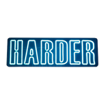 Harder - Blue LED Neon