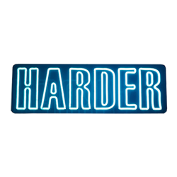 Harder - Blue LED Neon