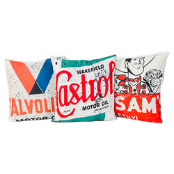 Set of (3) Oil and Gas Pillows - Castrol