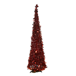 6' Sequin Pop-Up Tree - Red