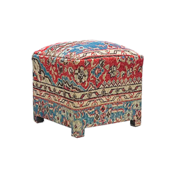 Vintage Tapestry Ottoman