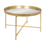 Gold Tray Mirrored Coffee Table