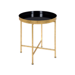 Black & Gold Tray End Table