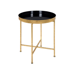 Black & Gold Tray End Table