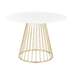 Gold and White Bistro Table