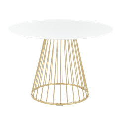 Gold and White Bistro Table