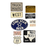 Set of Texas Road Signs
