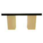 Black and Gold Mirrored Column Table