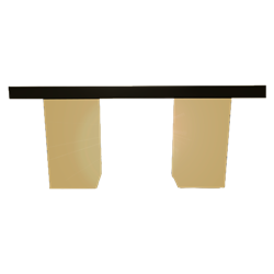 Black and Gold Mirrored Column Table