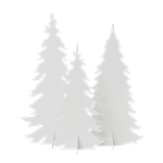 White Scenic Tree Trio (Set of 3)