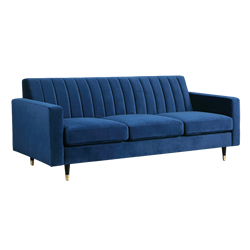 Navy Velvet Sofa