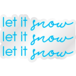 Let It Snow - Blue LED Neon