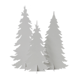 Silver Scenic Tree Trio (Set of 3)
