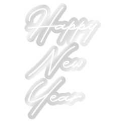 Happy New Year – White LED Neon