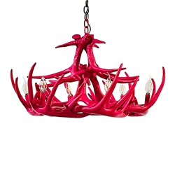 Antler Chandelier - Pink