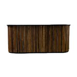 Wooden Slat Bar 9' - Rounded Corner