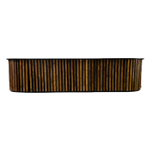 Wooden Slat Bar 15' - Rounded Corner