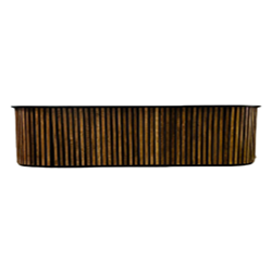 Wooden Slat Bar 15' - Rounded Corner