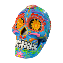Sugar Skull - Blue 23"
