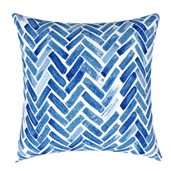 Blue Brush Brick Pillow