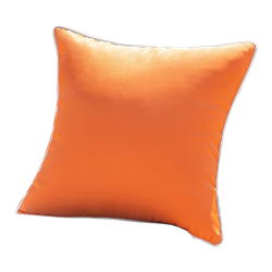 Orange with White Piping Pillow