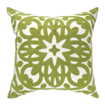 Embroidered Pillow - Green