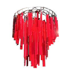 Oversized Chandelier - Red
