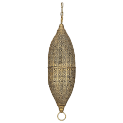 Oblong Oval Hanging Moroccan Lantern