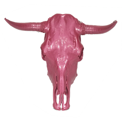 Cow Skull - Metallic Pink