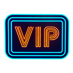 VIP Sign with Border LED Neon