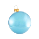 Holly Jolly Light Blue Oversized Ornament