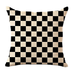 Black & Cream Checkered Pillow