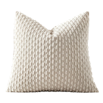 Cream Textured Pillow