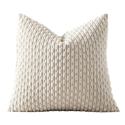 Cream Textured Pillow