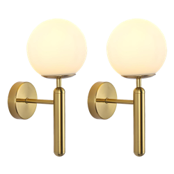 Globe Gold Wall Sconce (Set of 2)