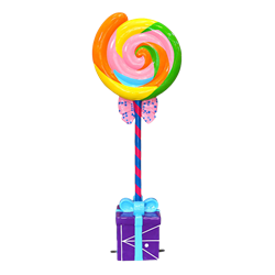 6' Colorful Swirl Lollipop