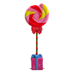 6' Swirl Lollipop - Pink, Red, Yellow